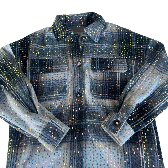 Mikka Sequin Shacket by JK Oversized Small - Picture 3 of 7